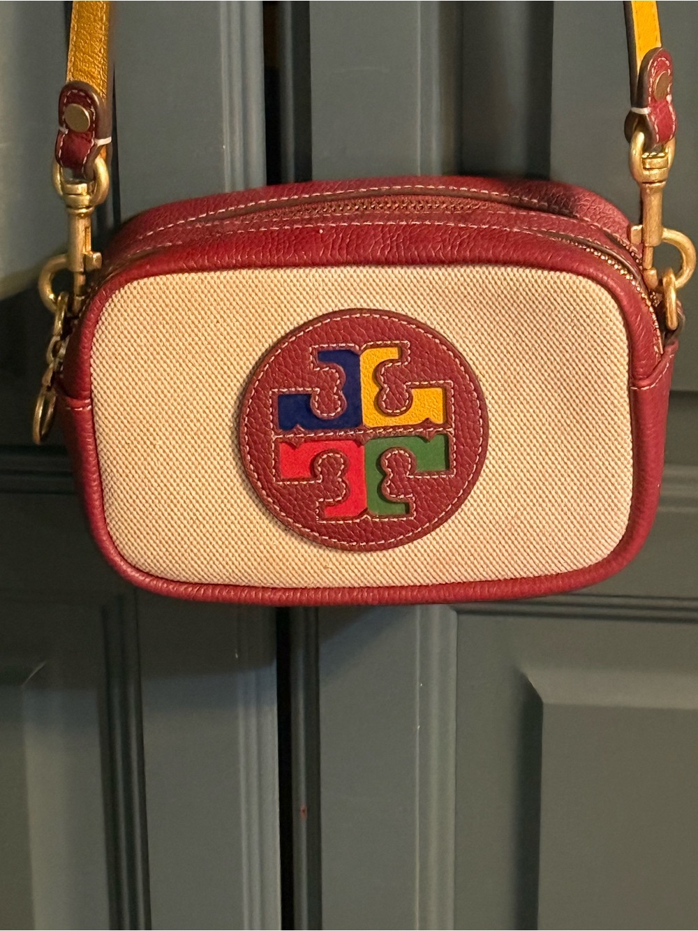 Tory Burch Canvas and leather crossbody
